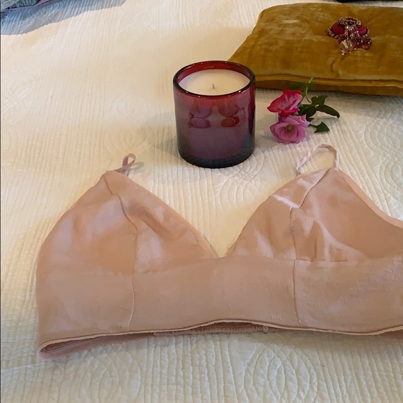 FREE PEOPLE INTIMATELY PARADISE BRAMI SATIN LONGLINE SILHOUETTE RAW EDGES LAST S - Picture 10 of 12